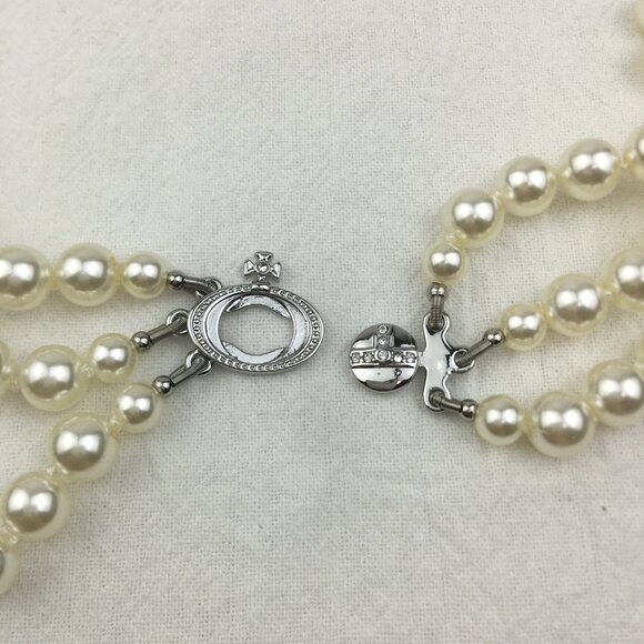 Vivienne Westwood Brooken pearl necklace Silver - Picture 9 of 9